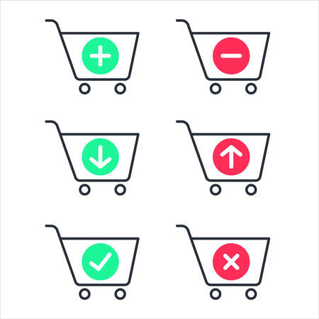Shopping cart icon vector. Isolated on white background.のイラスト素材