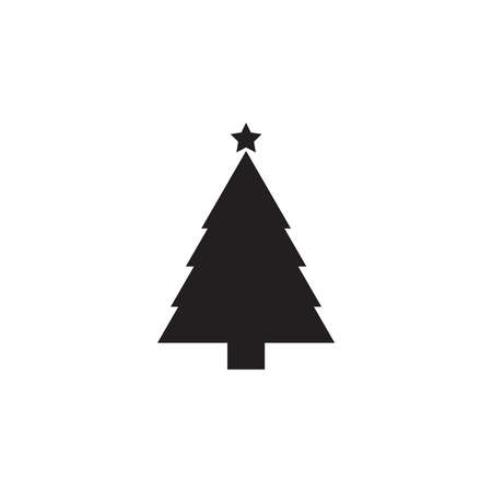 Christmas tree line icon, Christmas sign / symbol vector. Outline and filled vector sign, linear and full pictogram isolated on white, logo illustration. Xmasのイラスト素材