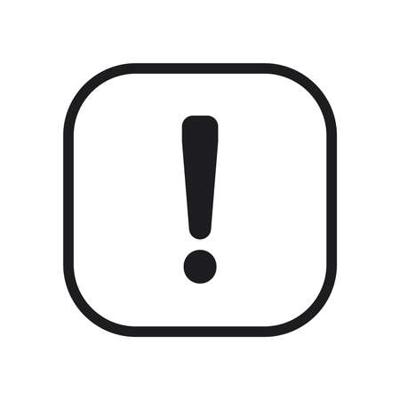 Warning icon vector modern design in trendy style for web site and mobile app on white backgroundのイラスト素材