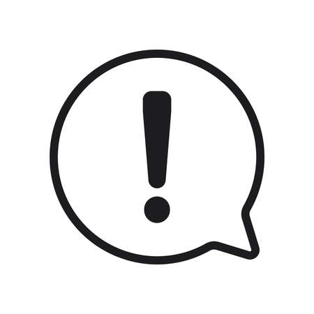 Warning icon vector modern design in trendy style for web site and mobile app on white backgroundのイラスト素材