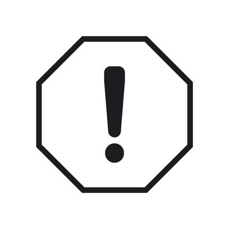 Warning icon vector modern design in trendy style for web site and mobile app on white backgroundのイラスト素材