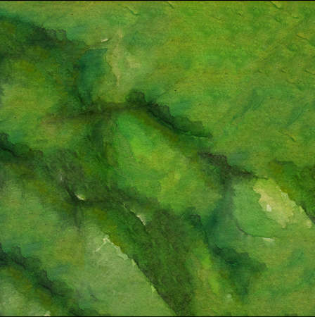 Watercolor painted background. Abstract Illustration wallpaper. Brush stroked painting. 2D Illustration. Greenの写真素材
