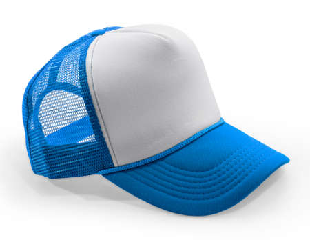 Side View Realistic Cap Mock Up In light Blue Flash Color is a high resolution hat mockup to help you present your design or brand logo beautifullyの写真素材