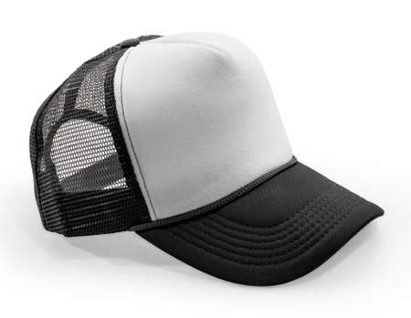 Side View Realistic Cap Mock Up In black khaki texture is a high resolution hat mockup to help you present your designs or brand logo beautifully. Darkの写真素材