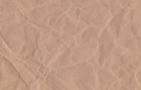 crumpled cream paper background texture. Paper craftの写真素材