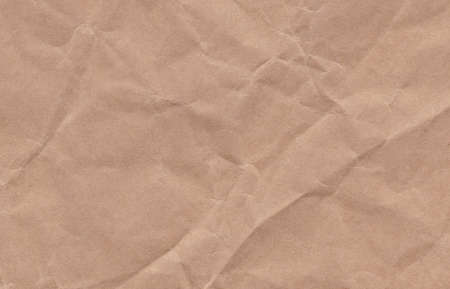 crumpled cream paper background texture. Paper craftの写真素材