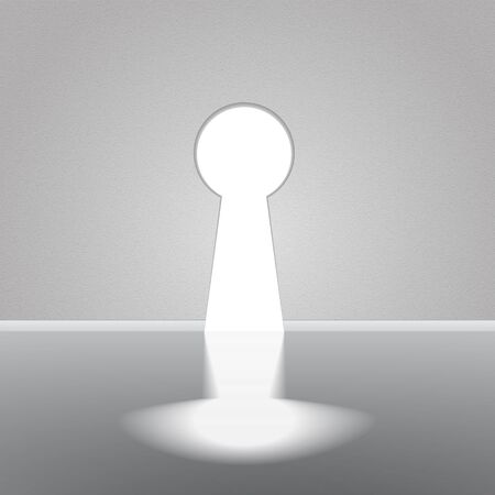 wall and keyhole to outside vector designのイラスト素材