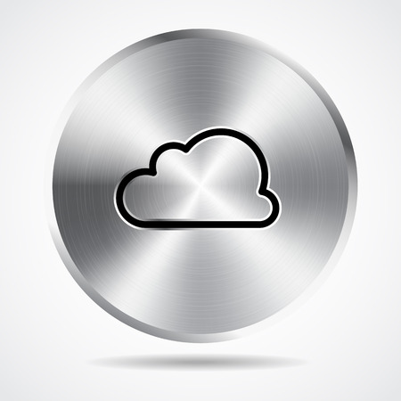 steel button and cloud icon vector designのイラスト素材