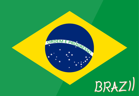 brazil flag vector symbol illustration nation designのイラスト素材