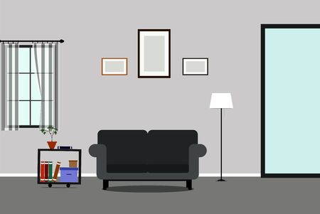 living room interior designのイラスト素材