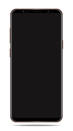 new smratphone 2018 mobile phone isolated, realistic vector illustrationのイラスト素材