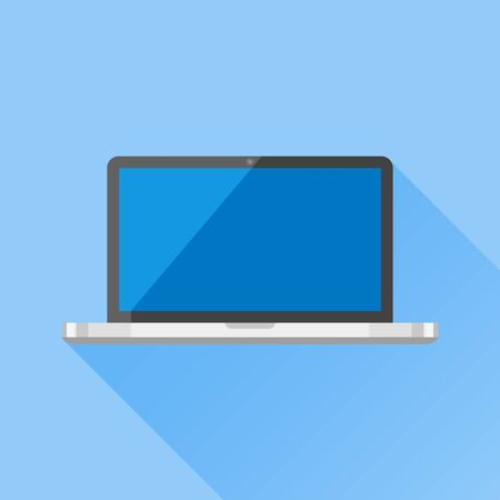laptop flat iconのイラスト素材