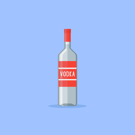 Classic bottle of vodkaのイラスト素材