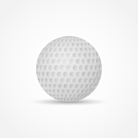 Golf ball isolated on white background. Vector illustration.のイラスト素材