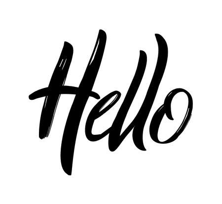 Hello. Vector illustration. Isolated on white background.の写真素材