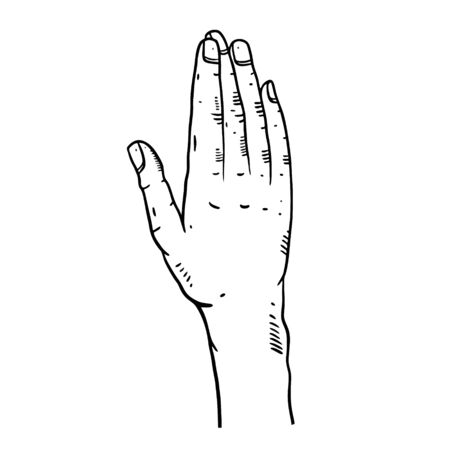 Hand sign.のイラスト素材