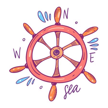 Helm hand drawn vector illustration. Cartoon style.のイラスト素材