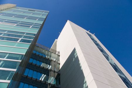 big business building from a financial center  