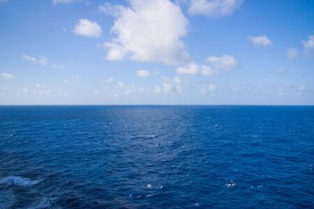 sea and sky in caribbean horizontal position