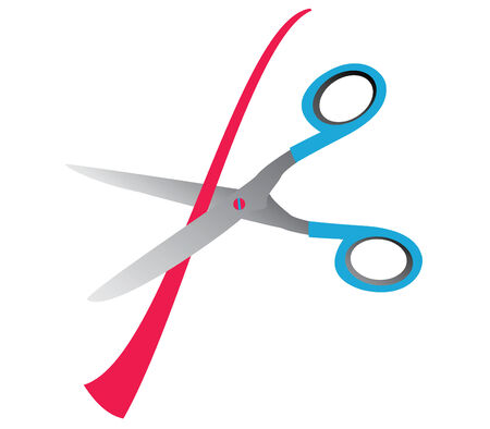 Scissors grand opening for shop or eventのイラスト素材