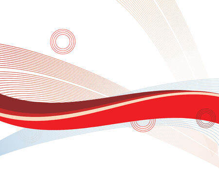 red waves frame in vectorのイラスト素材