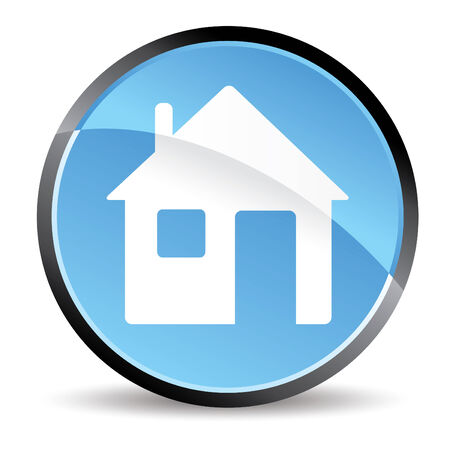 blue home icon in vectorのイラスト素材