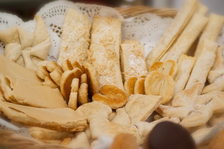 sweet baked bread for a good breakfastの写真素材