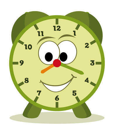 funny cartoon clock for kidsのイラスト素材