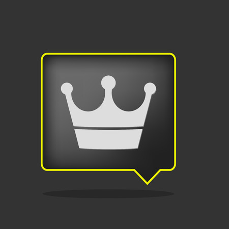 black yellow neon crown iconのイラスト素材