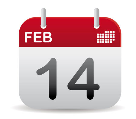 red february calendar stand up, love day red february calendar stand up, love day