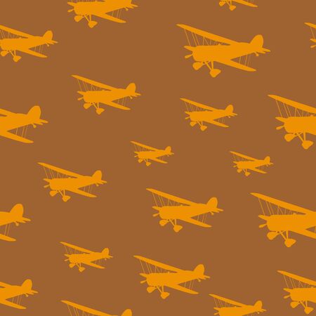 sameless vintage biplanesのイラスト素材