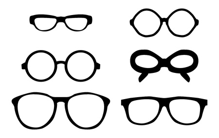 vintage retro glassesのイラスト素材