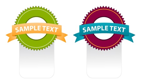 color set of ribbons for put your textのイラスト素材