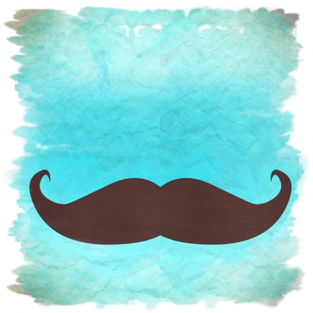 blue moustache retro backgroundの写真素材