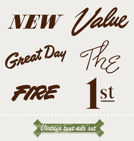 40s, 50s, advertising textsのイラスト素材