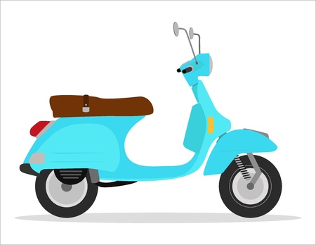 green vintage scooter, cool stuffのイラスト素材
