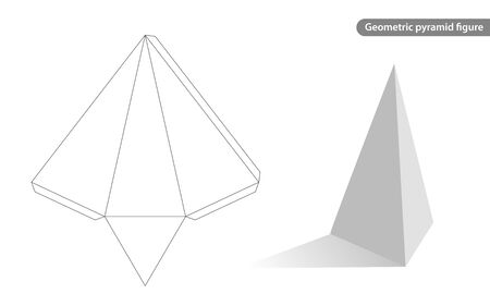 geometric pyramid figure for schoolのイラスト素材