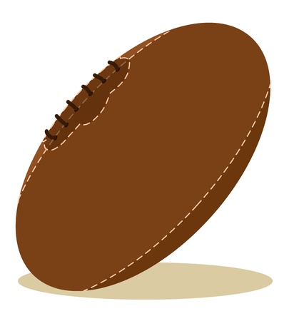 brown rugby ball with shadowのイラスト素材