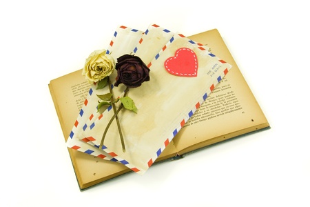 book with letters of love