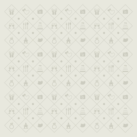 wedding icons backgroundのイラスト素材