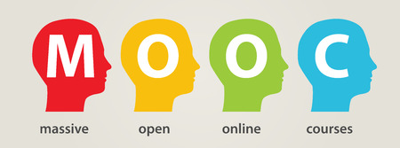 mooc heads, Massive Open Online Coursesのイラスト素材