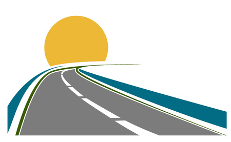 apved road transportation theme with sunのイラスト素材