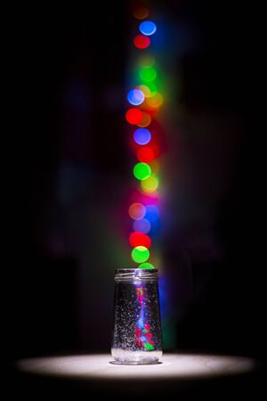 magic jar, with colors coming outの写真素材