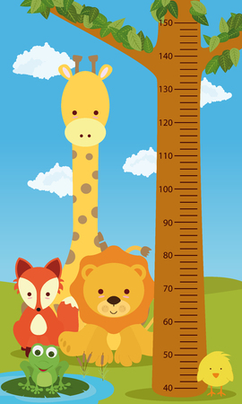 Height chart animalsのイラスト素材