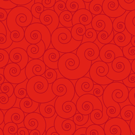 Red curl texture, wave style Vector illustration.のイラスト素材
