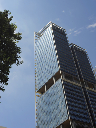 Singapore . Downtown financial district - APRIL 2017 - Urban landscape of business area in Singapore...