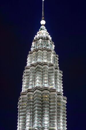 Twin Towers Kuala Lumpur In Nightのeditorial素材