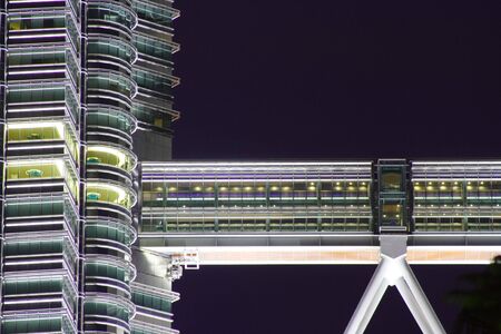 Twin Towers Kuala Lumpur In Nightのeditorial素材