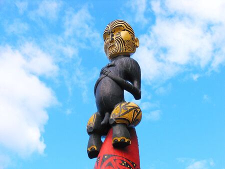 Maori Sculpture Artの写真素材