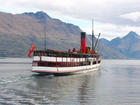 Travel Boat In Queenstownの写真素材